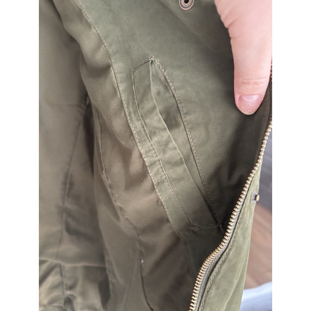 GAP Women's Green Full Zip Barn Jacket Chore Coat Corduroy Collar Size Medium - Picture 11 of 12